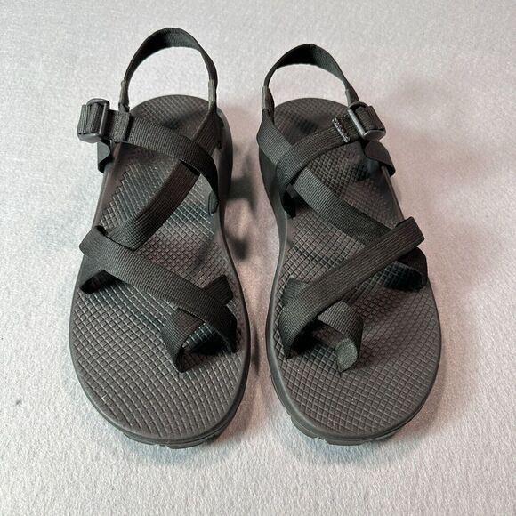 Chaco Sandals Mens 12 Z2 Classic Black Toe Loop Walking Hiking Ankle Strap - Picture 2 of 8